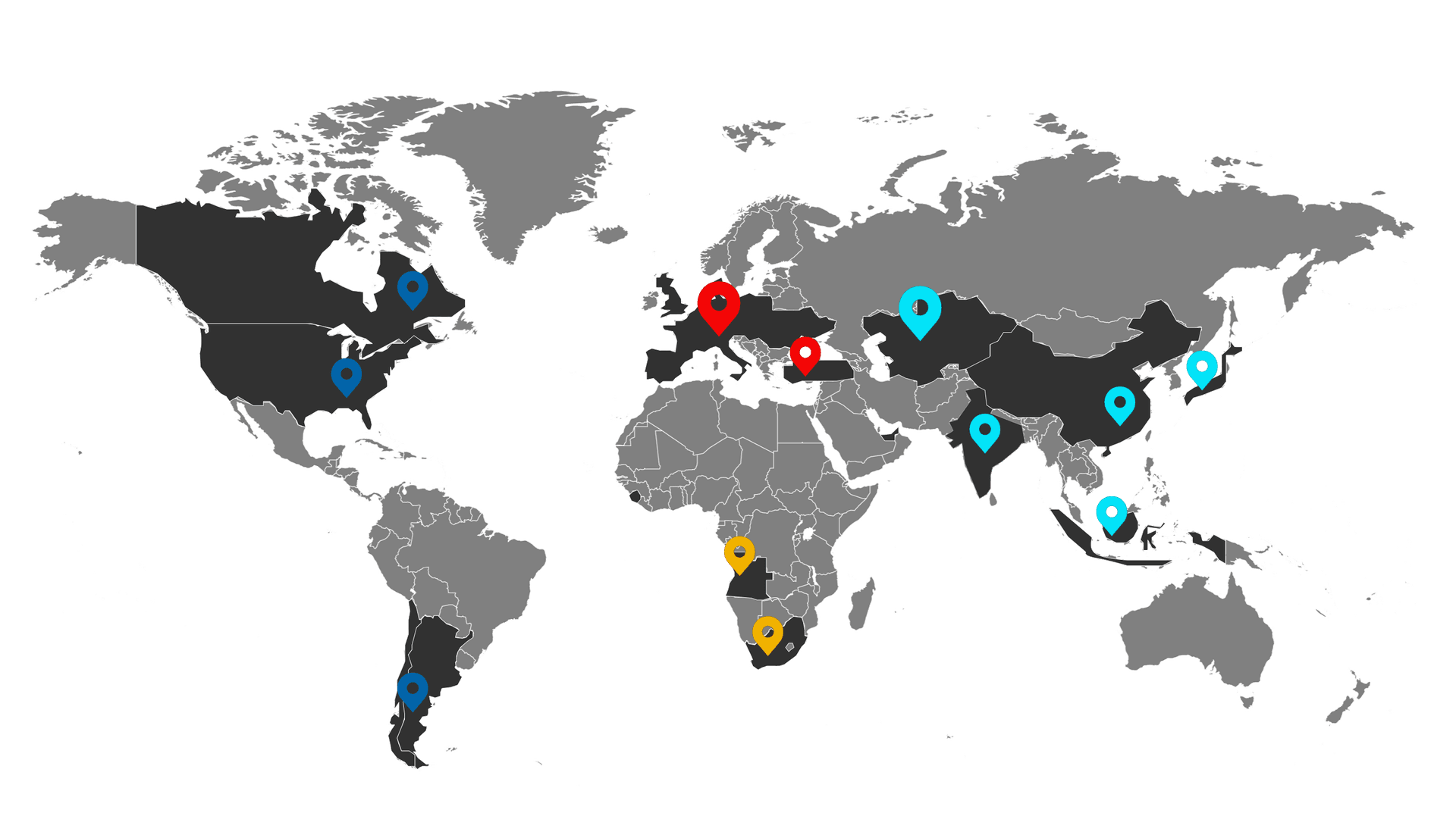 map of our locations